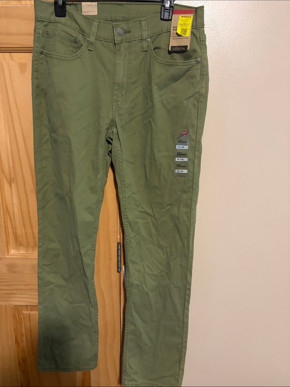 Levi's Olive Green Men's Stretch Chinos